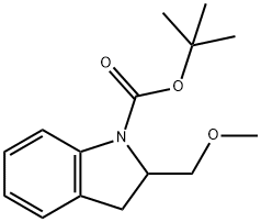 TERT-BUTYL 2-(METHOXYMETHYL)INDOLINE-1-CARBOXYLATE Structure