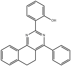 2-(2-Hydroxyphenyl)-4-phenyl-5,6-dihydrobenzo[h]quinazoline 结构式