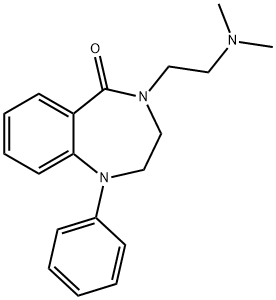1,2,3,4-Tetrahydro-4-(2-dimethylaminoethyl)-1-phenyl-5H-1,4-benzodiazepin-5-one Structure