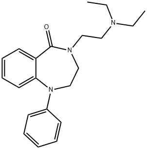 1,2,3,4-Tetrahydro-4-(2-diethylaminoethyl)-1-phenyl-5H-1,4-benzodiazepin-5-one Structure