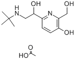 2-(HYDROXYMETHYL)-6-(1-HYDROXY-2-TERT-BUTYLAMINO-ETHYL)-PYRIDIN-3-OL Struktur