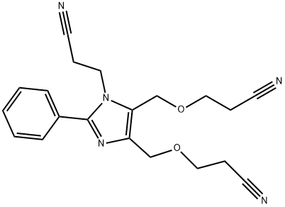 4,5-双[(2-氰乙氧基)甲基]-2-苯基咪唑-1-丙腈, 65652-67-7, 结构式