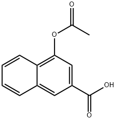 4-乙酰氧基-2-萘甲酸, 6566-42-3, 结构式