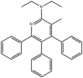 N,N-ジエチル-3-メチル-4,5,6-トリフェニルピリジン-2-アミン 化学構造式