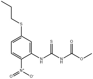 [[2-Nitro-5-(propylthio)phenyl]thiocarbamoyl]carbamic acid methyl ester Structure