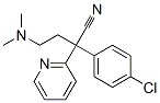 α-(4-クロロフェニル)-α-[2-(ジメチルアミノ)エチル]-2-ピリジンアセトニトリル 化学構造式