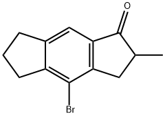 4-bromo-2-methyl-2,3,6,7-tetrahydros-indacen-1(5H)-one Struktur