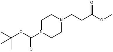 4-(3-甲氧基-3-氧代丙基)哌嗪-1-羧酸叔丁基酯, 656803-51-9, 结构式