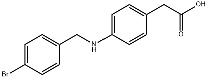 {4-[(4-bromobenzyl)amino]phenyl}acetic acid Structure