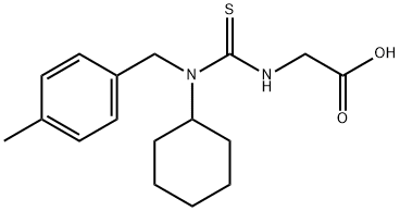 ({[cyclohexyl(4-methylbenzyl)amino]carbonothioyl}amino)acetic acid Structure