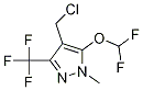 4-(chloroMethyl)-5-(difluoroMethoxy)-1-Methyl-3-(trifluoroMethyl)-1H-pyrazole Structure
