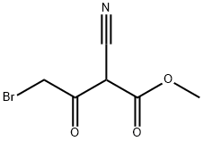 Butanoic acid, 4-bromo-2-cyano-3-oxo-, methyl ester (9CI) Struktur