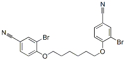 4,4'-[hexane-1,6-diylbis(oxy)]bis[3-bromobenzonitrile]  Struktur
