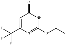 2-ETHYLTHIO-4-HYDROXY-6-TRIFLUOROMETHYLPYRIMIDINE 化学構造式