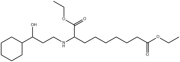 2-[(3-シクロヘキシル-3-ヒドロキシプロピル)アミノ]ノナン二酸ジエチル 化学構造式