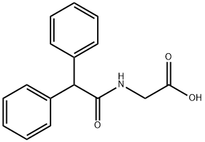 二苯乙酰基氨基乙酸, 65707-74-6, 结构式