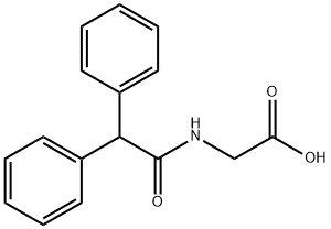 N-diphenylacetylglycine Struktur