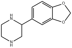 2-(1,3-ベンゾジオキソール-5-イル)ピペラジン 化学構造式