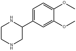 2-(3,4-二甲氧基苯)哌嗪化合物, 65709-39-9, 结构式