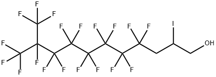 3-(パーフルオロ-7-メチルオクチル)-2-ヨードプロパノール 化学構造式