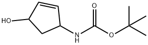 Carbamic acid, (4-hydroxy-2-cyclopenten-1-yl)-, 1,1-dimethylethyl ester (9CI) Structure