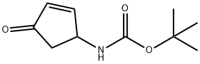 Carbamic acid, (4-oxo-2-cyclopenten-1-yl)-, 1,1-dimethylethyl ester (9CI) Struktur