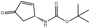 Carbamic acid, [(1R)-4-oxo-2-cyclopenten-1-yl]-, 1,1-dimethylethyl ester (9CI) 化学構造式
