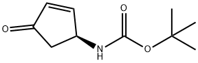 Carbamic acid, [(1S)-4-oxo-2-cyclopenten-1-yl]-, 1,1-dimethylethyl ester (9CI) Struktur