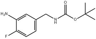 3-氨基-4-氟苄基氨基甲酸叔丁酯, 657409-24-0, 结构式