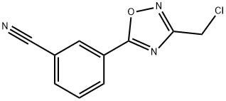 3-[3-(氯甲基)-1,2,4-噁二唑-5-基]苯甲腈 结构式
