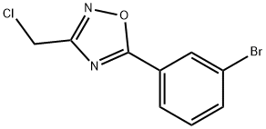 5-(3-ブロモフェニル)-3-(クロロメチル)-1,2,4-オキサジアゾール 化学構造式