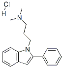 N,N-dimethyl-3-(2-phenylindol-1-yl)propan-1-amine hydrochloride,65747-00-4,结构式