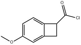 Bicyclo[4.2.0]octa-1,3,5-triene-7-carbonyl chloride, 3-methoxy- (9CI) Struktur