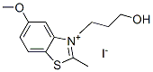 3-(3-hydroxypropyl)-5-methoxy-2-methylbenzothiazolium iodide Struktur