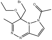 6-Acetyl-4-(bromomethyl)-4-ethoxy-4,6-dihydro-3-methylpyrazolo[5,1-c][1,2,4]triazine Structure