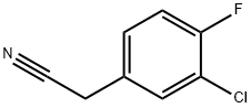 3-クロロ-4-フルオロフェニルアセトニトリル 化学構造式