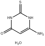 4-Amino-6-hydroxy-2-mercaptopyrimidine monohydrate Struktur