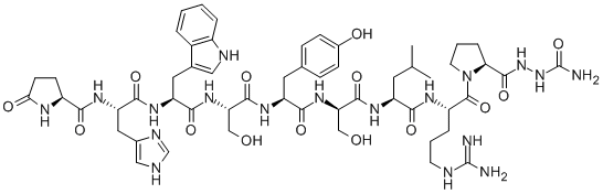 (D-SER6,AZAGLY10)-LHRH, 65807-03-6, 结构式