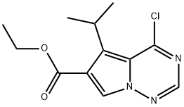 4-氯-5-异丙基吡咯并[2,1-F][1,2,4]三嗪-6-羧酸乙酯, 658084-80-1, 结构式
