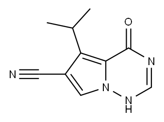 5-ISOPROPYL-4-OXO-3,4-DIHYDROPYRROLO[2,1-F][1,2,4]TRIAZINE-6-CARBONITRILE Structure