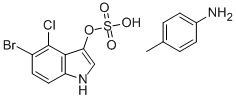 5-溴-4-氯-3-吲哚基硫酸对甲苯胺, 6581-23-3, 结构式