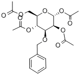 3-O-Benzyl-1,2,4,6-tetra-O-acetyl-a-D-mannopyranose 化学構造式