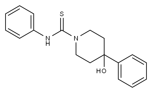 N,4-Diphenyl-4-hydroxy-thio-1-piperidinecarboxamide Struktur