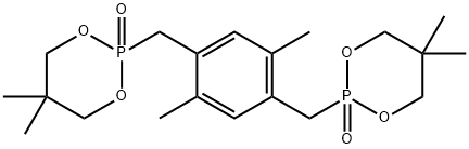 2,2'-[(2,5-ジメチル-1,4-フェニレン)ビス(メチレン)]ビス(5,5-ジメチル-1,3,2-ジオキサホスホリナン2-オキシド) 化学構造式