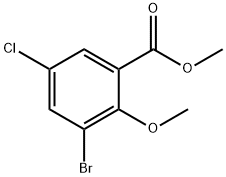 METHYL 3-BROMO-5-CHLORO-2-METHOXYBENZOATE Struktur