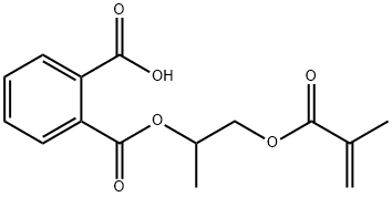 フタル酸水素1-[1-メチル-2-[(2-メチル-1-オキソ-2-プロペニル)オキシ]エチル] 化学構造式