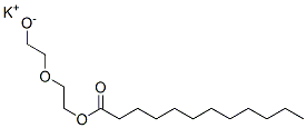 potassium 2-(2-oxidoethoxy)ethyl laurate  Struktur