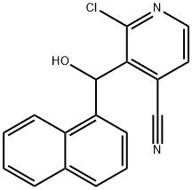 4-Pyridinecarbonitrile,  2-chloro-3-(hydroxy-1-naphthalenylmethyl)- Structure