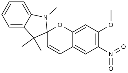 1',3'-dihydro-7-methoxy-1',3',3'-trimethyl-6-nitrospiro[2H-1-benzopyran-2,2'-[2H]indole] Structure