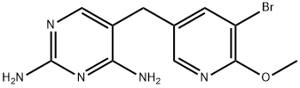 5-[(5-bromo-6-methoxy-pyridin-3-yl)methyl]pyrimidine-2,4-diamine Structure